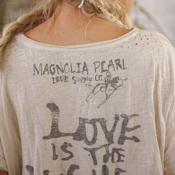NWT🦌🦋🐦Magnolia Pearl💯Cotton Frolic Tee in One Size Fits Most - Picture 6 of 13
